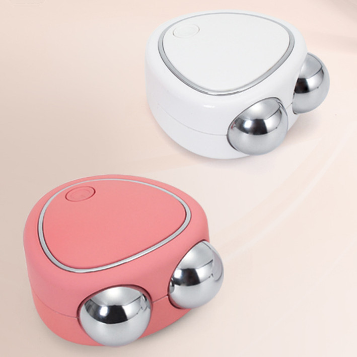 Facial Micro-current Massager Portable Face Lifting Double Roller Skin Massager Masajeador De Microcorriente Rodillo Doble De Estiramiento Facial Port