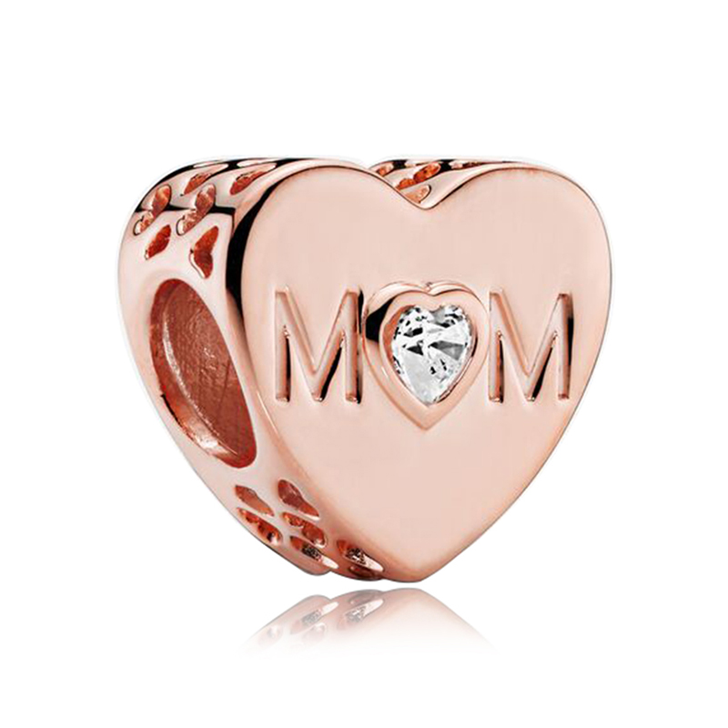 New 925 Sterling Silver 2024 New Rose Robot Love Mam Lock Beads For Charm Bracelet DIY Fashion Accessories For Women