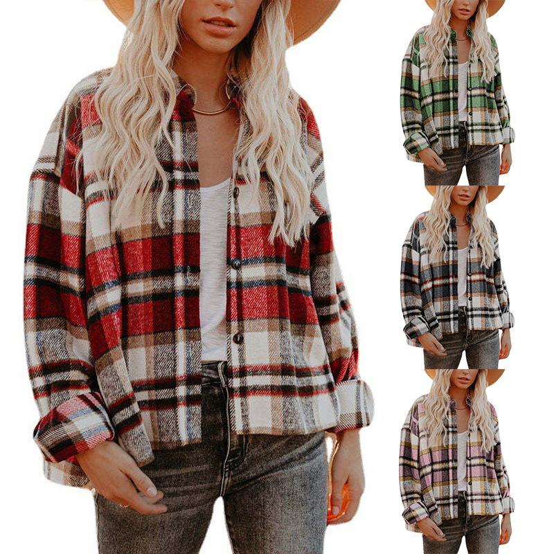 Women' Blouses & Shirts Women' Top Autumn Winter Loose Casual Button Checked Shirt Coat Women Tops Camisas De Mujer ShirtWomen' Women, Gray
Women' Blouses & Shirts Women' Top Autumn Winter Loose Casual Button Checked Shirt Coat Women Tops Camisas De Mujer ShirtWomen' Women, Gray