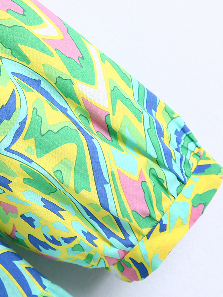 Foridol Paisley Print Shirt Dress Elegant Autumn Winter Green Floral Boho Female Maxi Long Sleeve 220511