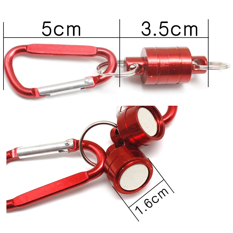 Strong Magnetic Carabiner Aluminum Alloy Carabiner Keychain Camping Climbing Snap Clip Lock Buckle Hook Fishing Tool