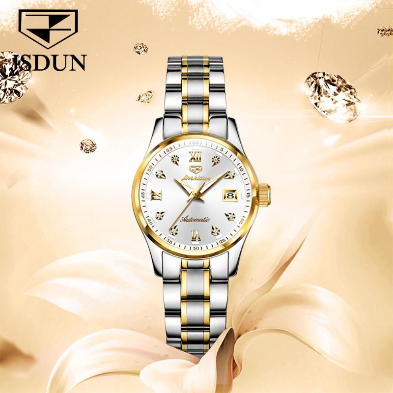 Wristwatches Luxury Women Automatic Mechanical Watch Classic Dial Waterproof Stainless Steel Wrist Self Winding Watches For WomenWristwatche, Bronze
Wristwatches Luxury Women Automatic Mechanical Watch Classic Dial Waterproof Stainless Steel Wrist Self Winding Watches For WomenWristwatche, Bronze