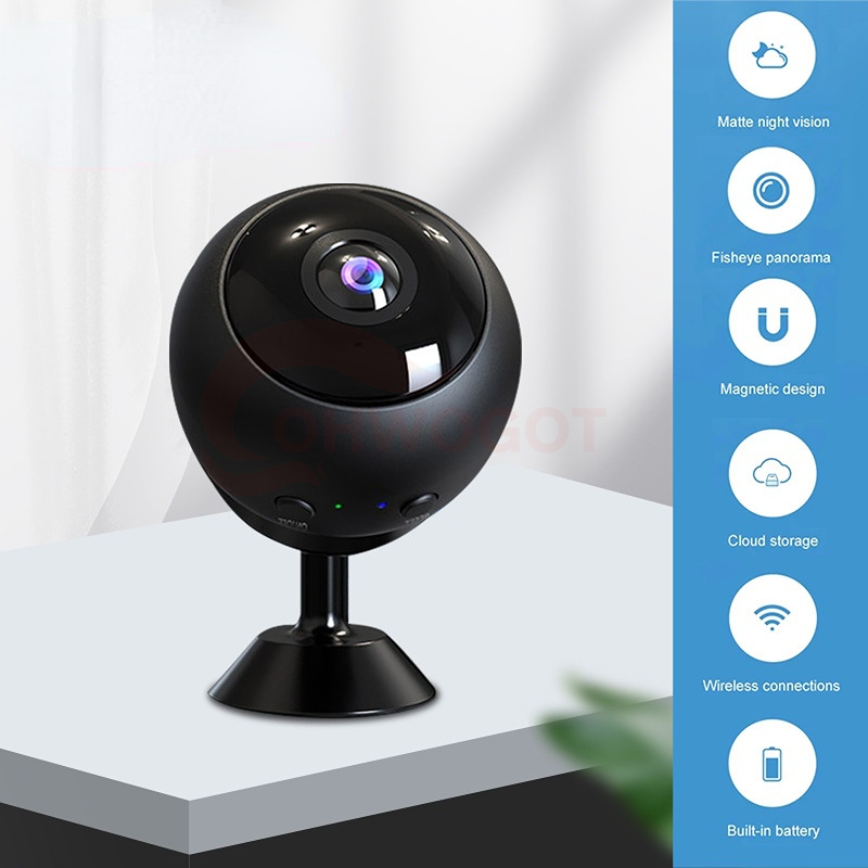 Fisheye wide angle Wifi Mini Camera 600mAH 1080P HD 4h Record time 170 Wide Angle Camc camaras de vigilancia con wifi Cam espia