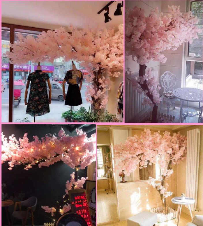 Artificial Cherry Tree Outdoor Garden Landing Simulation road lead Cherry Tree Wedding Decoration Net Mmangrove