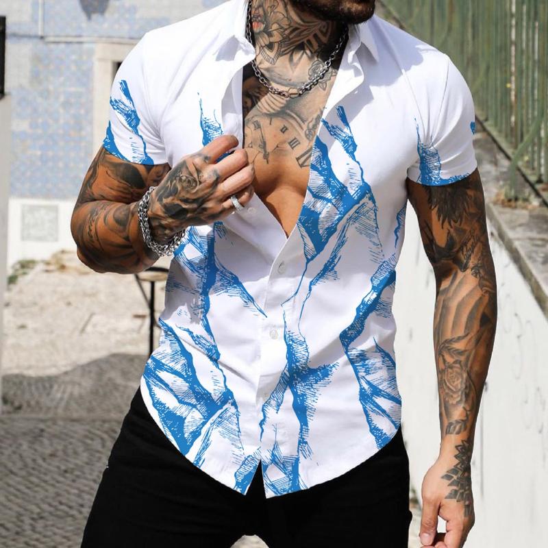 Men' Casual Shirts Mens Long Sleeve T Men Spring Summer Single Breasted Lapel Full Print Beach Short Plain White SleeveMen, Blue
Men' Casual Shirts Mens Long Sleeve T Men Spring Summer Single Breasted Lapel Full Print Beach Short Plain White SleeveMen, Blue