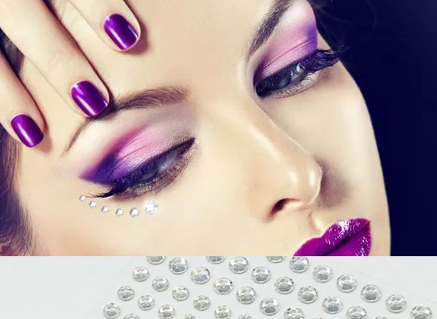 Self-Adhesive Rhinestone Stickers Jewelry Crystal Brads DIY Gems for Face Body Nail Crafts Carnival Party Makeup Perform Eye Shado