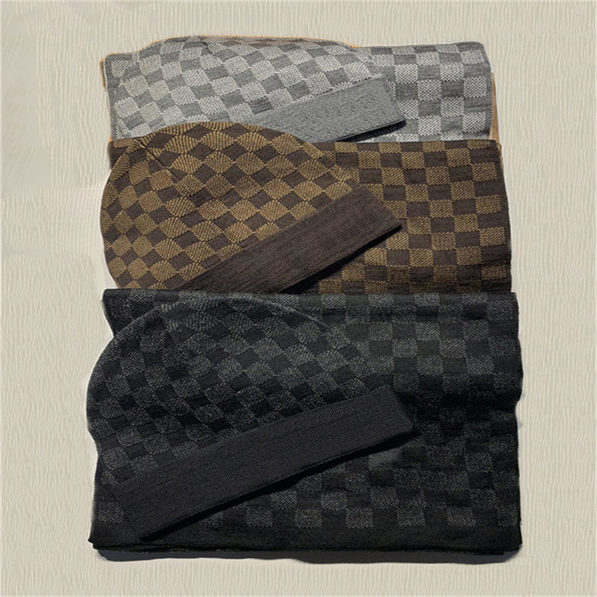 luxury new design hats scarfs set for tie silk beanies men women 2 piece shawl baseball caps scarves top 100 wool beanie wrap hawaii scarf hat sets box