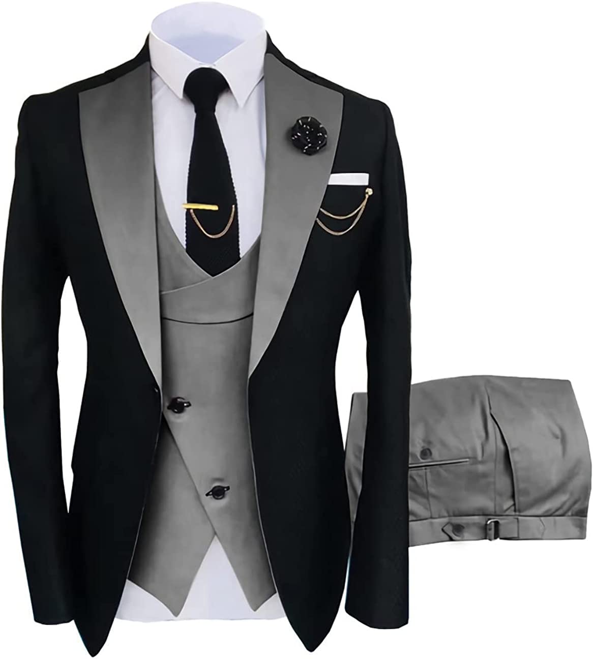 Burgundy Wedding Tuxedos Mens Prom Suits Notched Lapel Slim Fit Wedding Suit For Men Blazers Three Pieces Jacket Vest And Pants Party Business Holiday