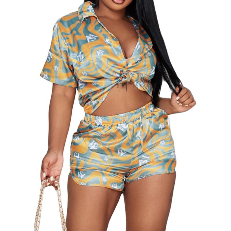 Women' Tracksuits Women' Clothing Summer 2022 Solid 2pcs Tracksuit Casual Shirts And Shorts Nightclub Matching Sets Beach Outfits Wome
Women' Tracksuits Women' Clothing Summer 2022 Solid 2pcs Tracksuit Casual Shirts And Shorts Nightclub Matching Sets Beach Outfits Wome
