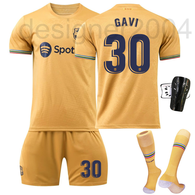 Men's Tracksuits designer 2022-23 Barcelona away Golden Yellow No. 30 Garvey 9 levan 8 PEDRI 17 obamayan football shirt 7HSH