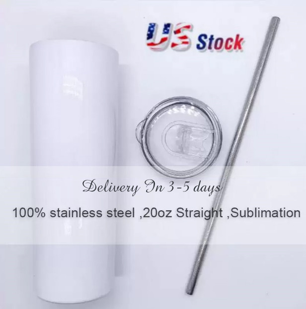 US Local Warehouse 20oz Straight Sublimation Tumblers With Straw and Lids 304 Stainless Steel Water Bottles Double Insulated Blank Mugs Outdoor Sport Cups, White
US Local Warehouse 20oz Straight Sublimation Tumblers With Straw and Lids 304 Stainless Steel Water Bottles Double Insulated Blank Mugs Outdoor Sport Cups, White