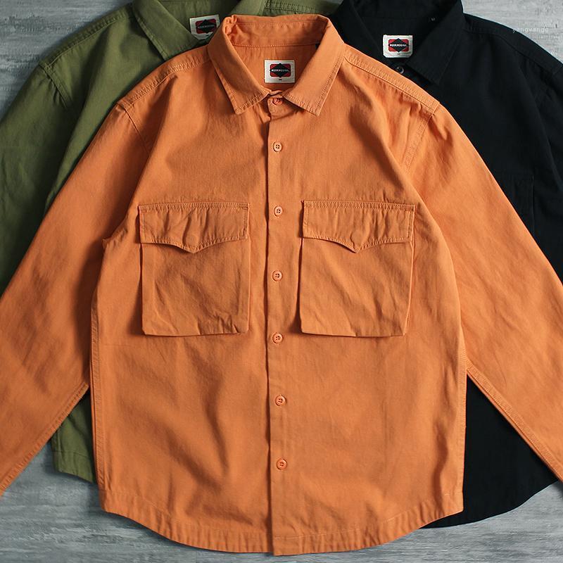 Men's Casual Shirts 2022 Autumn American Woven Pocket Shirt Fashion Simple Long Sleeved Lapel Loose Tooling Washed Old Jacket Tops, Black
Men's Casual Shirts 2022 Autumn American Woven Pocket Shirt Fashion Simple Long Sleeved Lapel Loose Tooling Washed Old Jacket Tops, Black