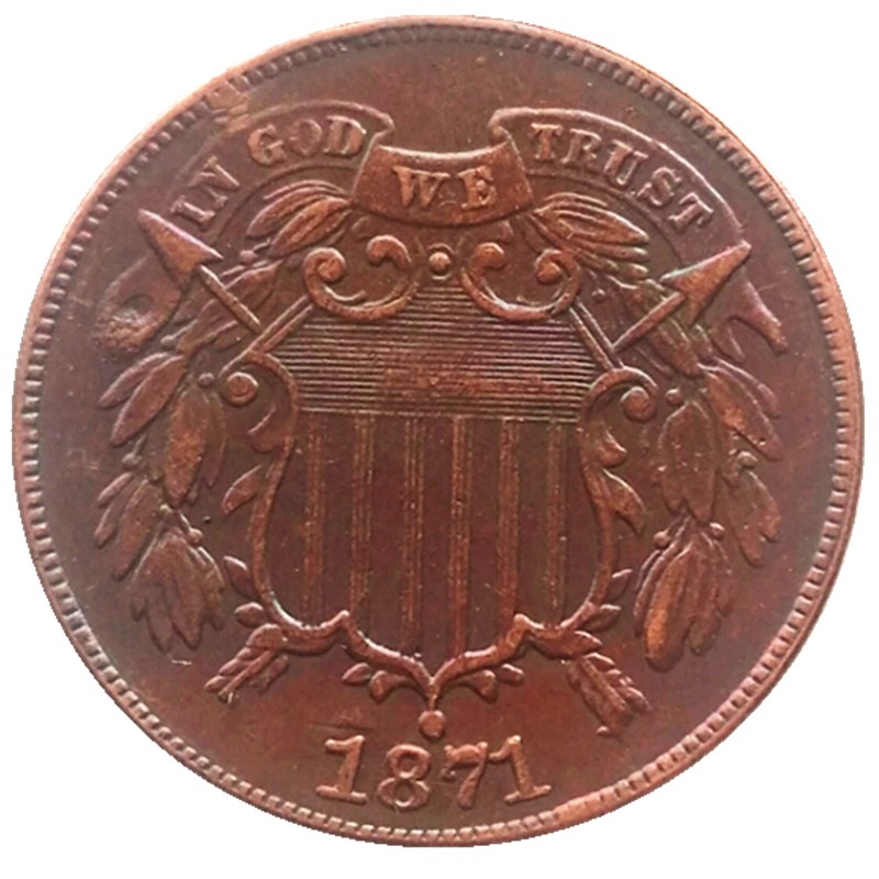 US 1871 Two Cents 100% Copper Copy Coins metal craft dies manufacturing factory Price
US 1871 Two Cents 100% Copper Copy Coins metal craft dies manufacturing factory Price