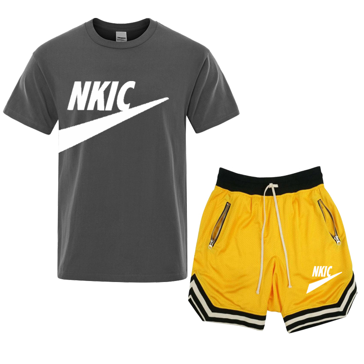 Fashion Summer Brand Men' Sets Tracksuit Men Short Sleeve 100% Cotton T-shirt Shorts 2 Piece Street Hip Hop Male Sportswear Suit, Gray
Fashion Summer Brand Men' Sets Tracksuit Men Short Sleeve 100% Cotton T-shirt Shorts 2 Piece Street Hip Hop Male Sportswear Suit, Gray