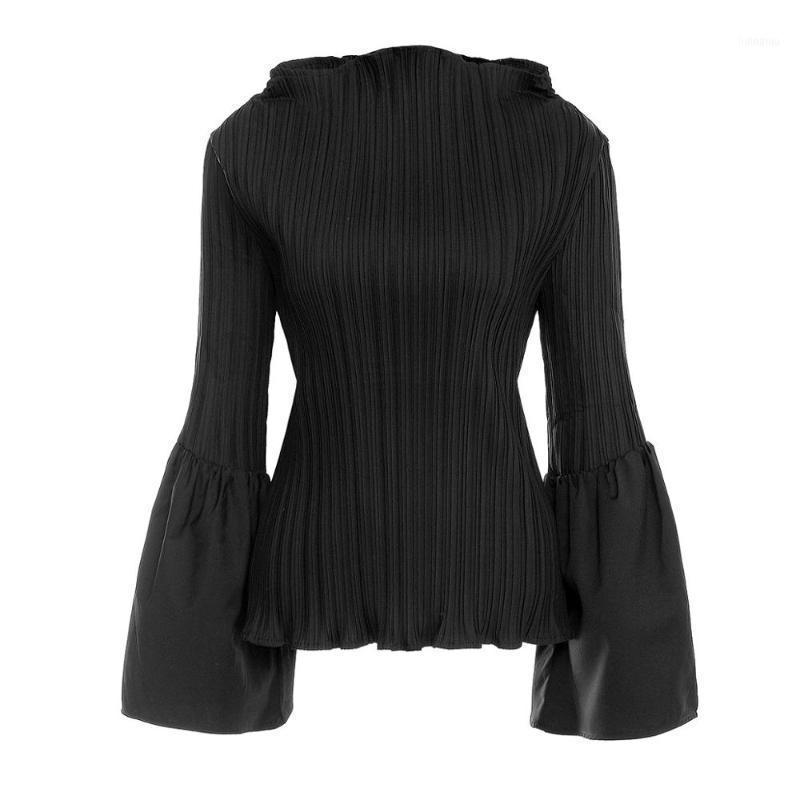Women' Blouses & Shirts MSXU Catwalk Style Folds Slim-fit Trumpet Sleeve Temperament Covering Meat Slim Slimming Half-high Collar Top Women, Photo color
Women' Blouses & Shirts MSXU Catwalk Style Folds Slim-fit Trumpet Sleeve Temperament Covering Meat Slim Slimming Half-high Collar Top Women, Photo color
