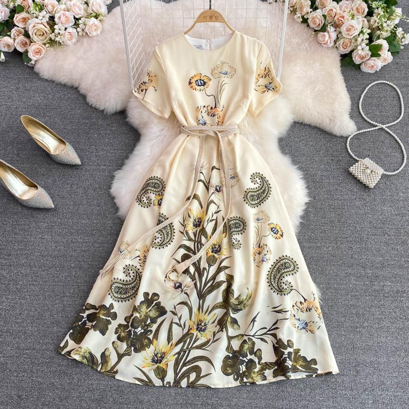 Casual Dresses SuperAen 2022 Summer O Neck Printing Slim Waist A Line Big Swing Ankle-Length WomenCasual, Yellow
Casual Dresses SuperAen 2022 Summer O Neck Printing Slim Waist A Line Big Swing Ankle-Length WomenCasual, Yellow