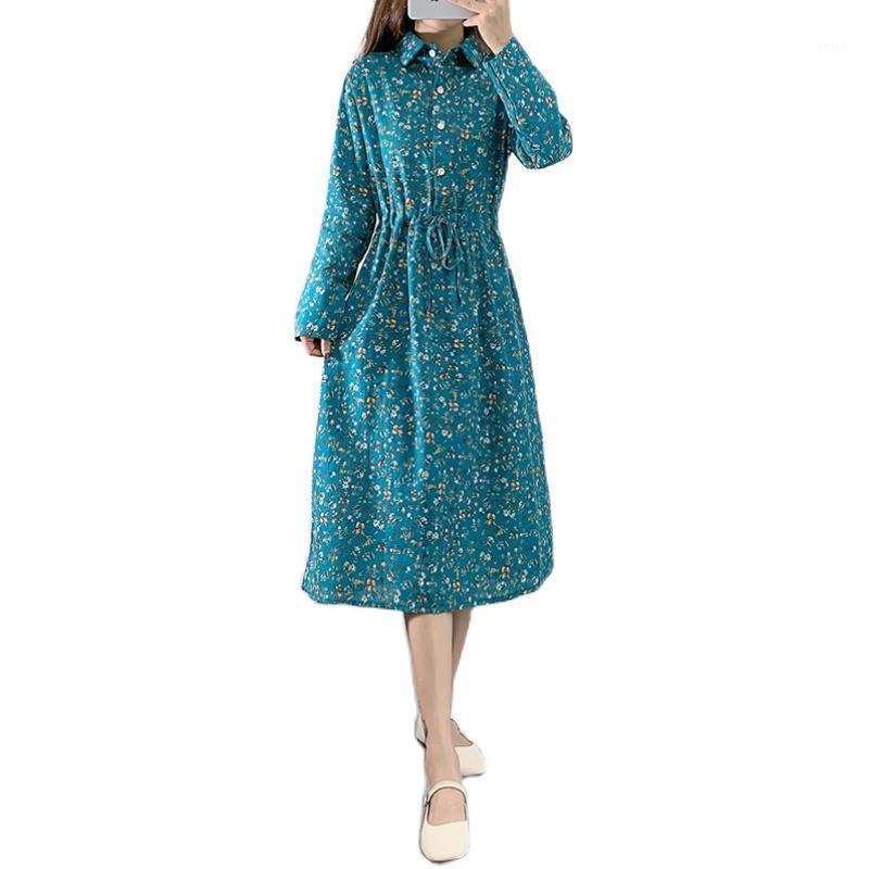 Spring Autumn Women Dress V-Neck Long Sleeve Lattice Cotton Printing Dresses Buttons Casual Shirts Vestido De Mujer, Colour 3
Spring Autumn Women Dress V-Neck Long Sleeve Lattice Cotton Printing Dresses Buttons Casual Shirts Vestido De Mujer, Colour 3