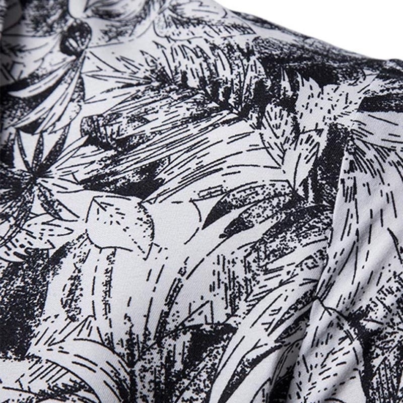 Autumn and winter men's shirt printed long-sleeved camisas hombre chemise homme White camisa camis 220322