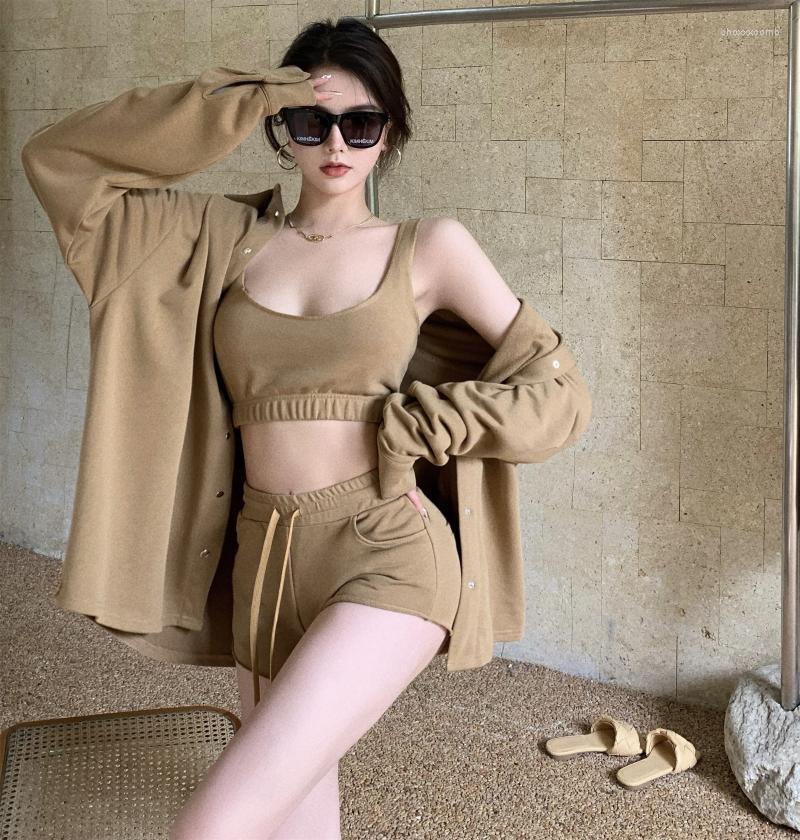 Women' Tracksuits Slim-fit Vest Shorts Jacket Three-piece Suit Women 3pcs Set 2022 Autumn Casual Outfits, Women set
Women' Tracksuits Slim-fit Vest Shorts Jacket Three-piece Suit Women 3pcs Set 2022 Autumn Casual Outfits, Women set