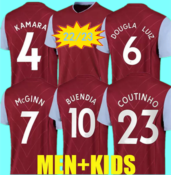 22 23 COUTINHO soccer jerseys McGINN CASH MINGS WATKINS DIGNE DOUGLAS LUIZ INGS BUENDIA WESLEY Men kid kit socks full set Football Jersey, Color 1
22 23 COUTINHO soccer jerseys McGINN CASH MINGS WATKINS DIGNE DOUGLAS LUIZ INGS BUENDIA WESLEY Men kid kit socks full set Football Jersey, Color 1