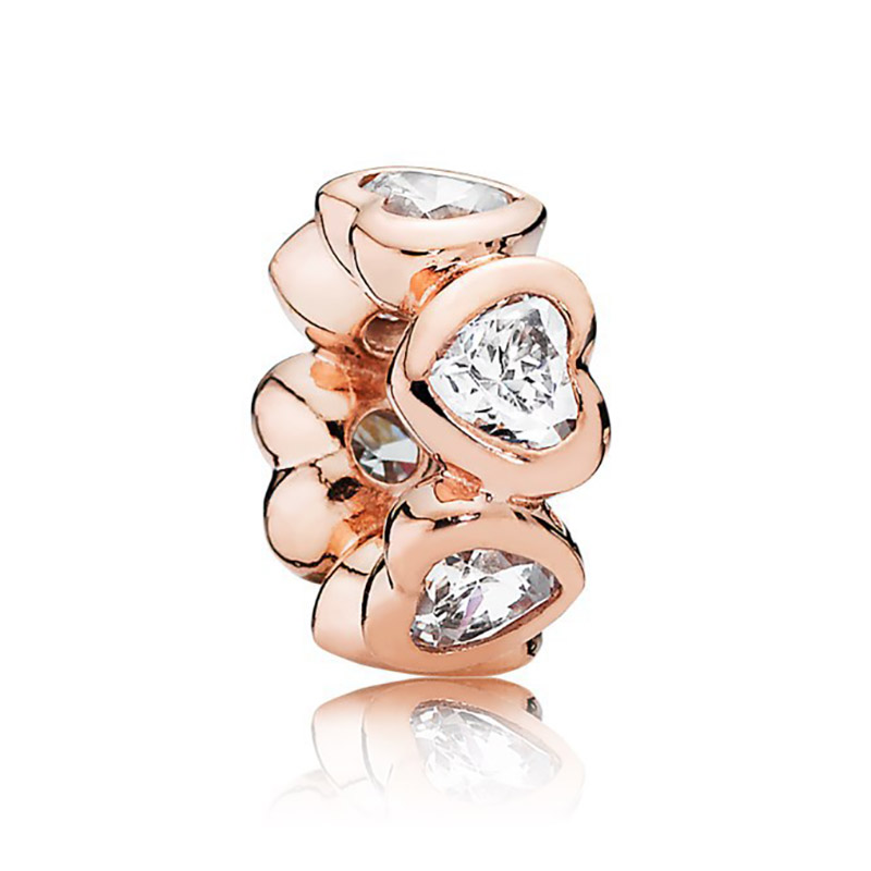 New Popular 925 Sterling Silver Rose Gold Ladybug Rainbow Unicorn Robot Big Hole Beads For S925 Snake Charm Bracelet Diy Womens Fashion Accessories