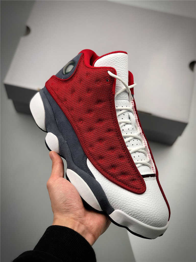 Shoes Authentic 13 Red Flint Outdoor Men Gym-red Grey White Black Navy University Blue Real Fiber 3m Reflective Original