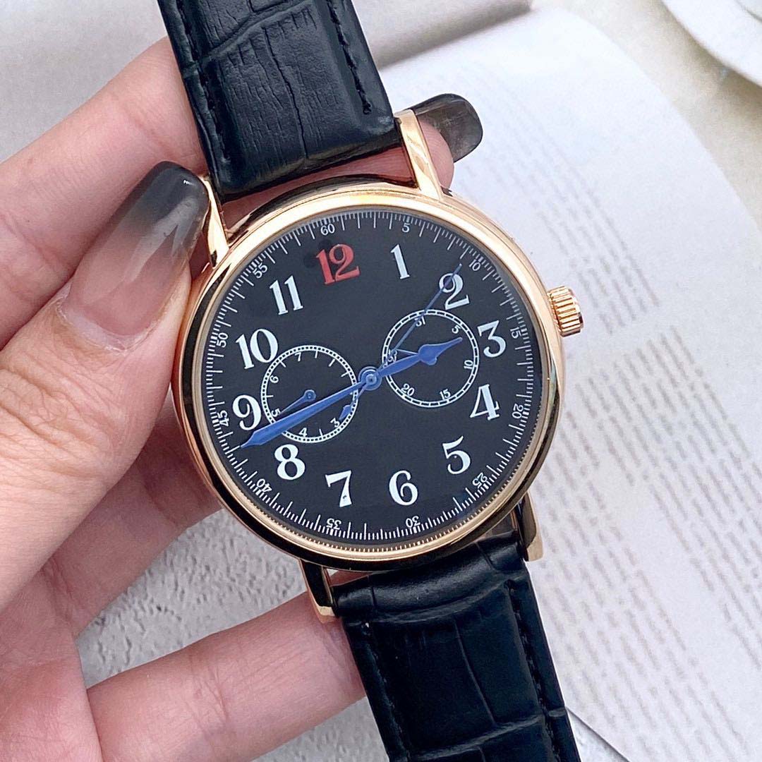 Men's watch five needle gold code simple generous business leisure top quartz movement 47mm dial leather watchband
Men's watch five needle gold code simple generous business leisure top quartz movement 47mm dial leather watchband