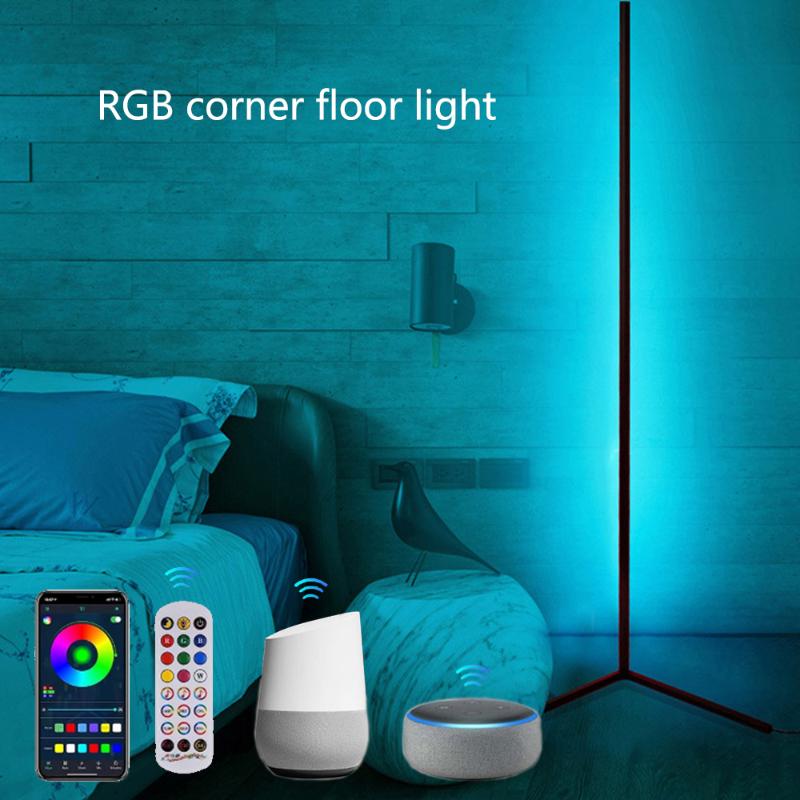 

Floor Lamps Bluetooth Wifi RGB LED Corner Lamp Background Atmospheres Living Standing Lighting For Google Home Alexa