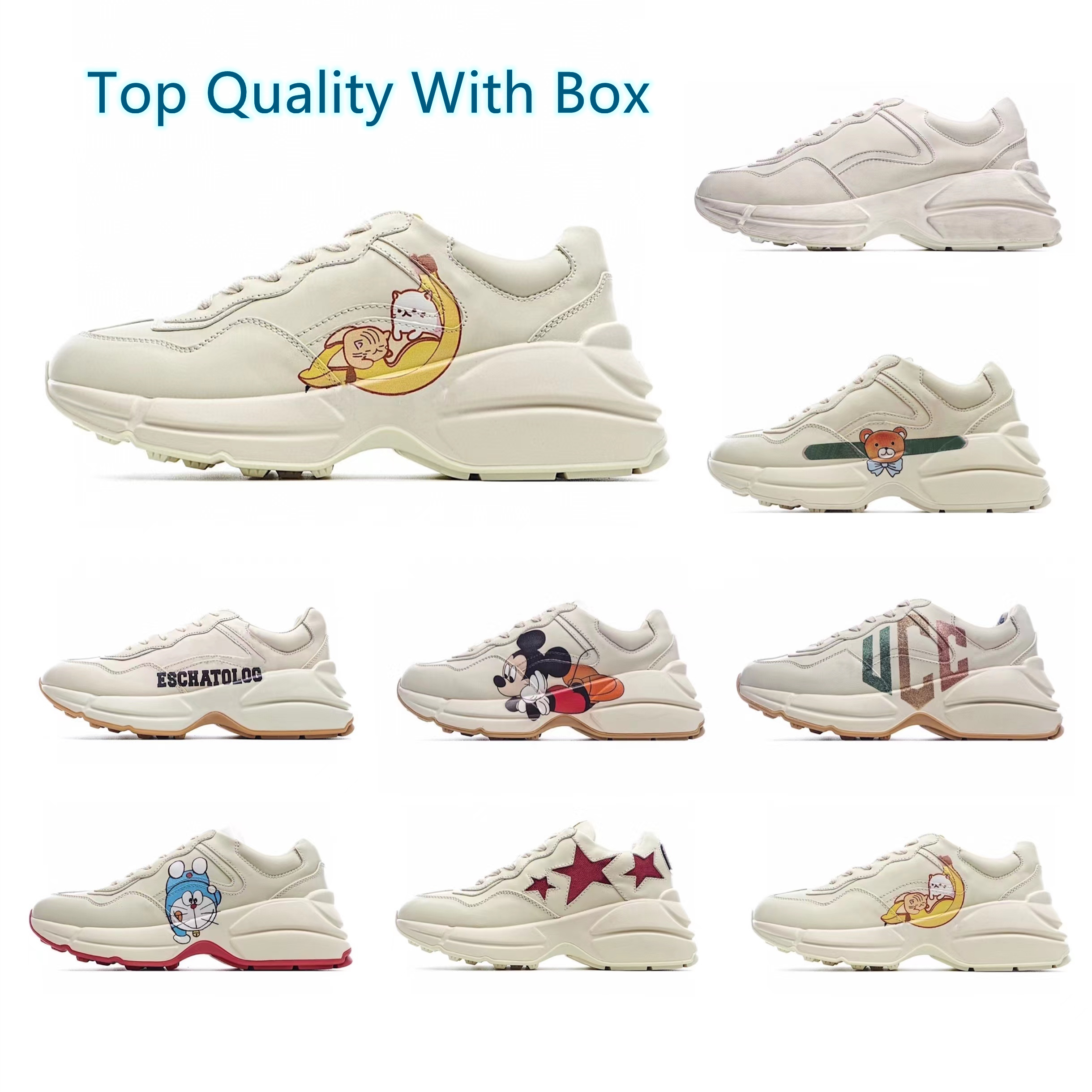 Luxury Brand Designer shoes Leather Rhyton Sneakers Beige Men Trainers Vintage Chaussures Ladies Shoe Designers Sneaker Casual Shoes Color Matching size 35-45, Color29
Luxury Brand Designer shoes Leather Rhyton Sneakers Beige Men Trainers Vintage Chaussures Ladies Shoe Designers Sneaker Casual Shoes Color Matching size 35-45, Color29