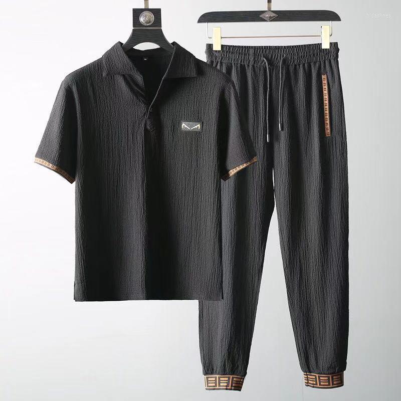 Men's Tracksuits Light Luxury Men's Summer Style European Breathable Thin Short-sleeved Casual Round Neck Slim SuitMen's, White suit
Men's Tracksuits Light Luxury Men's Summer Style European Breathable Thin Short-sleeved Casual Round Neck Slim SuitMen's, White suit
