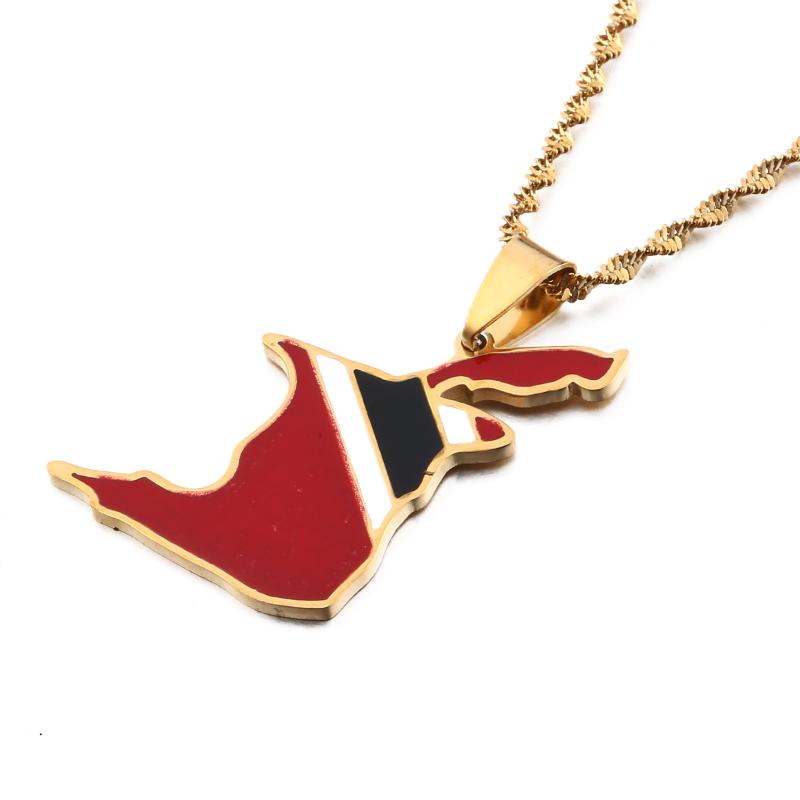 Chains Stainless Steel Enamel Gold Color Trinidad & Tobago Map Flag Pendant Necklace For Women Men Country Souvenirs Chain Jewelry
Chains Stainless Steel Enamel Gold Color Trinidad & Tobago Map Flag Pendant Necklace For Women Men Country Souvenirs Chain Jewelry
