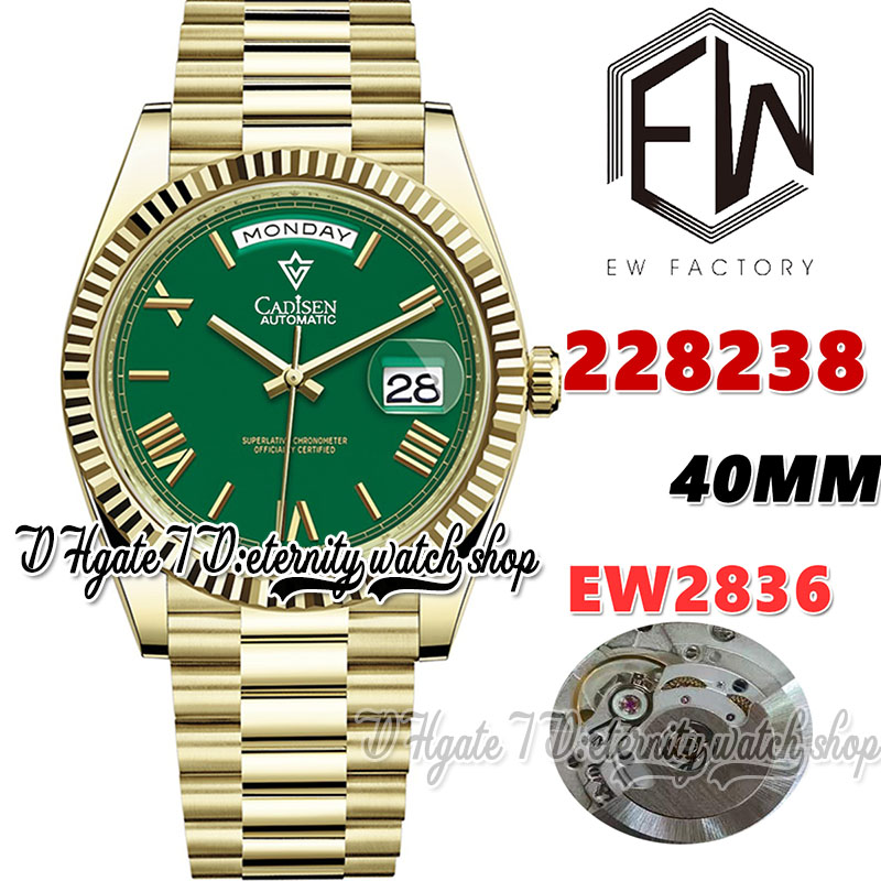 EWF V3 ew228238 ETA2836 ew2836 Automatic Mens Watch 40MM Green Dial Roman Markers Gold 904L Stainless Bracelet With Same Serial Warranty Card Super eternity Watches, Watch waterproof cost
EWF V3 ew228238 ETA2836 ew2836 Automatic Mens Watch 40MM Green Dial Roman Markers Gold 904L Stainless Bracelet With Same Serial Warranty Card Super eternity Watches, Watch waterproof cost