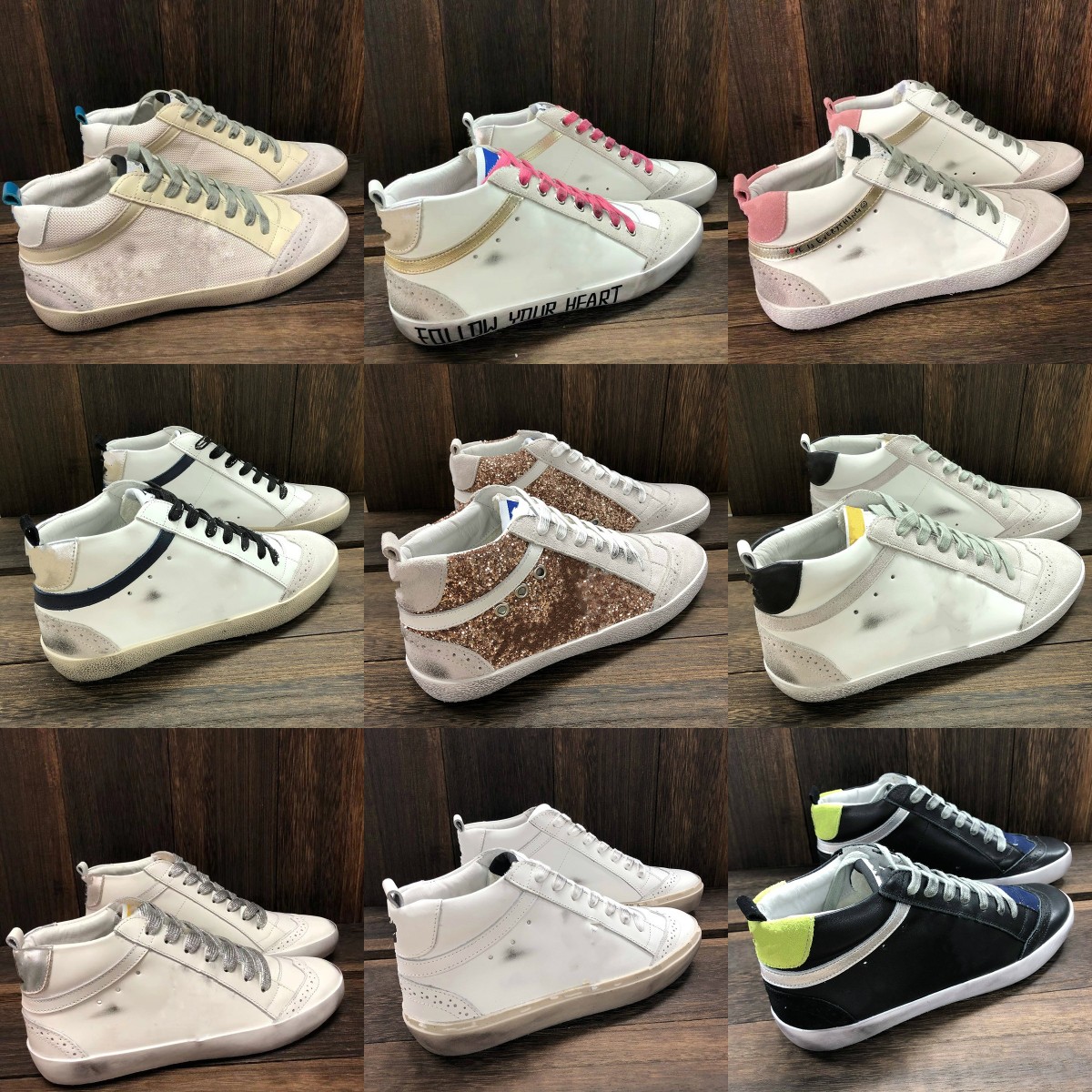Designer Italy Brand Sneakers high-top Shoe Golden Women casual shoes Trainers Sequin Classic White Do-old Dirty Men shoe, Star1
Designer Italy Brand Sneakers high-top Shoe Golden Women casual shoes Trainers Sequin Classic White Do-old Dirty Men shoe, Star1