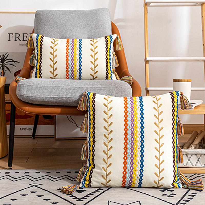 Cushion/Decorative Pillow Home Decor Cushion Cover Black Ivory 45x45/30x50cm Boho Style Gold Embroidered Cotton For Living Room Sofa Chair
Cushion/Decorative Pillow Home Decor Cushion Cover Black Ivory 45x45/30x50cm Boho Style Gold Embroidered Cotton For Living Room Sofa Chair