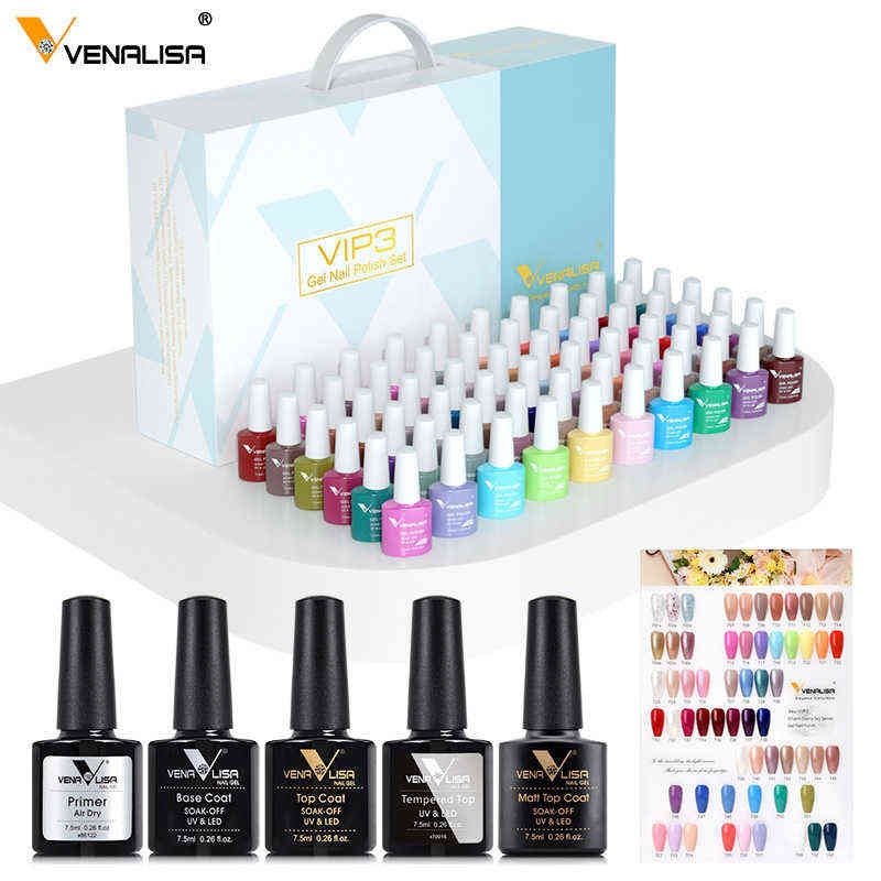 NXY Nail Gel 65pcs*7 5ml Polish Set Vip3 Kit New Arrival Glitter Colors Professional Art Beautiful 0328