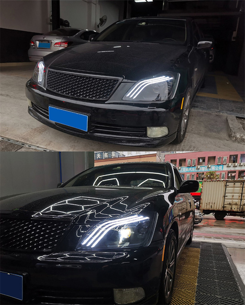Car Headlights For Toyota CROWN LED Headlight 2005-2009 LED Turn Signal High Beam Daytime Running Lights