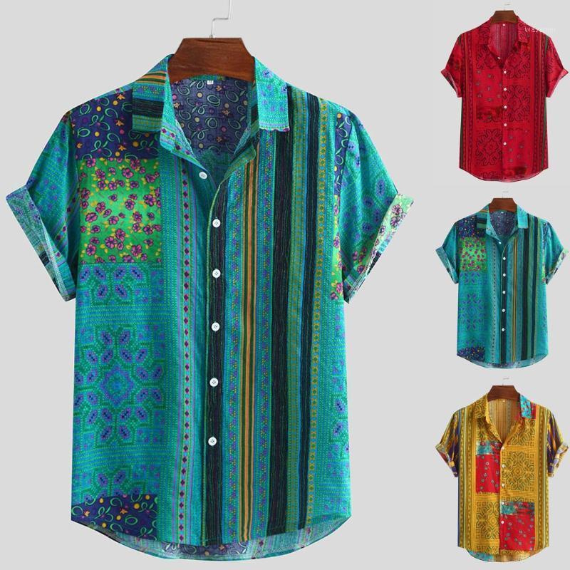 Men's Casual Shirts Hawaii Men Shirt Blouse Multicolor Stripes Loose Short Sleeve Buttons Cotton Beach Oversize Camisas Hombre G3, Yellow
Men's Casual Shirts Hawaii Men Shirt Blouse Multicolor Stripes Loose Short Sleeve Buttons Cotton Beach Oversize Camisas Hombre G3, Yellow