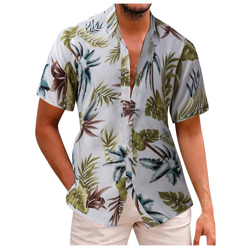 Men's Casual Shirts Leaf Printing Men Hawaiian Vacation Beach Summer Short Sleeve Shirt Vintage Lapel Collar BlousesMen's, White
Men's Casual Shirts Leaf Printing Men Hawaiian Vacation Beach Summer Short Sleeve Shirt Vintage Lapel Collar BlousesMen's, White