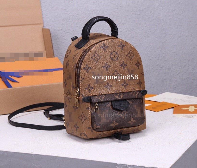 

M44873 PALM SPRINGS mini Backpack Calssic Bags Handbags Luxury Designer Bag Wallets Vintage Canvas Shoulder Bag CRossbody GGs LVs YSLs louiseity viutonity VUTTONS, Dark khaki