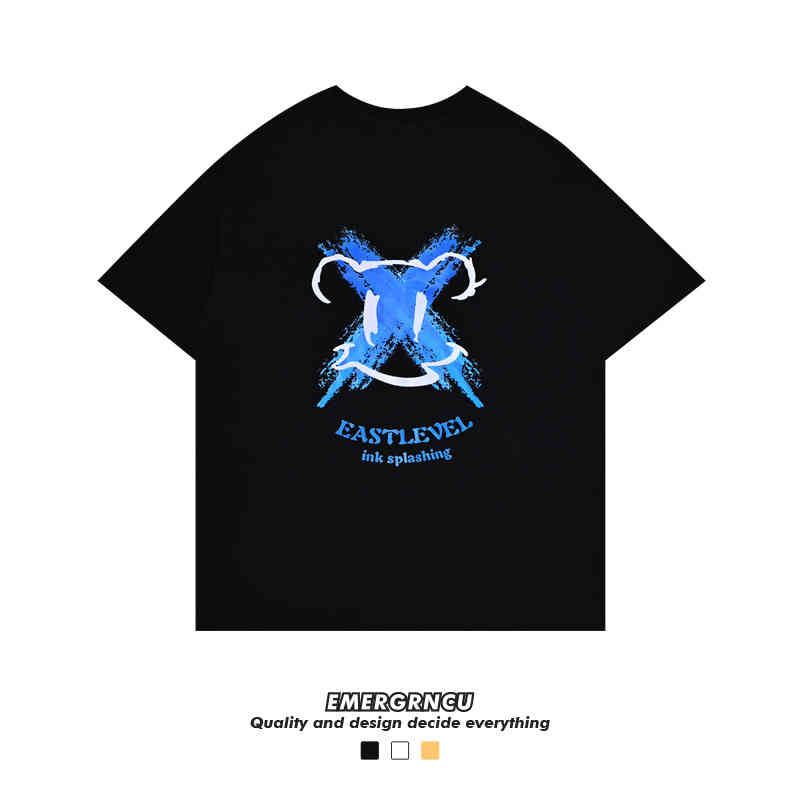 Ete / 2022 spring / Summer Street hip hop neutral graffiti printed cotton t-shirt men and women loose large off shoulder short sve, White
Ete / 2022 spring / Summer Street hip hop neutral graffiti printed cotton t-shirt men and women loose large off shoulder short sve, White