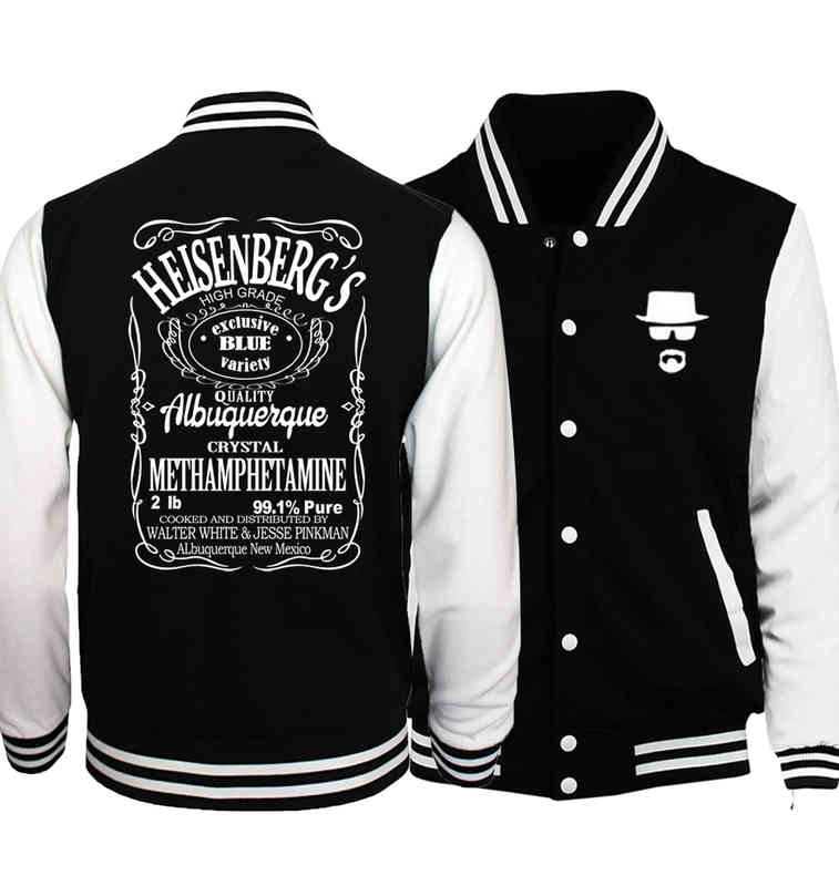 Men's Baseball Uniforms American Drama Heisen Breaking Bad Jacket Fashionable Clothing
Men's Baseball Uniforms American Drama Heisen Breaking Bad Jacket Fashionable Clothing