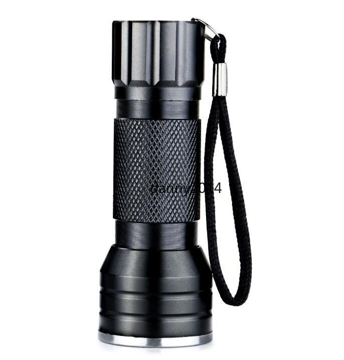 Purple 395nm 21LED 21 LED UV Ultra Violet Flashlight Torch Light Lamp Mini portable UV Flash Lights for Blacklight Invisible lamps