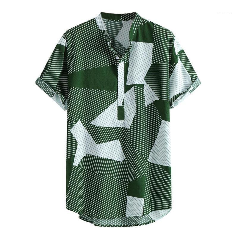 Men Shirt Loose Multi Color Print Lump Chest Pocket Short Sleeve Turn-Down Collar Round Hem Shirts Blouse Summer Chemise Homme Men's Casual
Men Shirt Loose Multi Color Print Lump Chest Pocket Short Sleeve Turn-Down Collar Round Hem Shirts Blouse Summer Chemise Homme Men's Casual