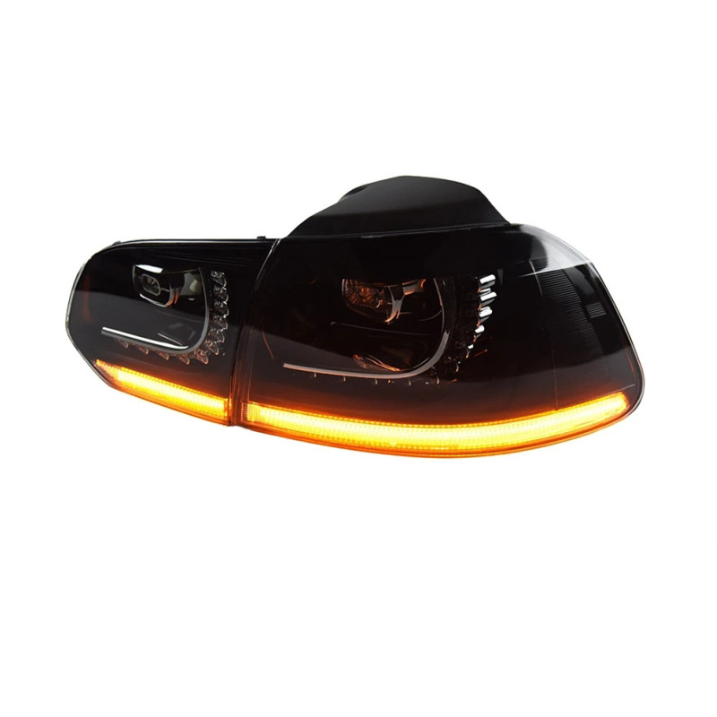 Cars Tail Light For VW Golf 6 Golf6 MK6 R20 2009-2012 Taillights LED DRL Running Lights Fog Lights Dynamic Signal Lamp