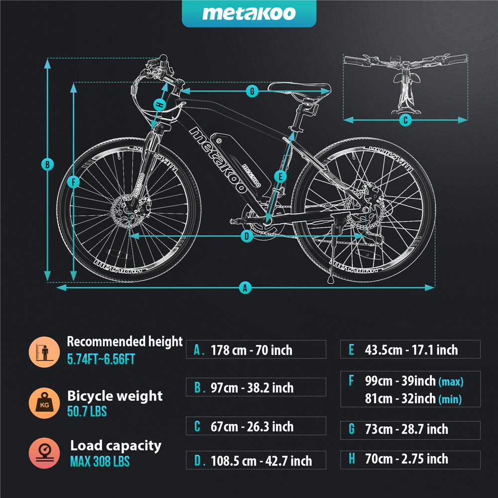 [USA Direct]C300 27.5inch Electric Mountain Bike 500W Electric Bicycle with Removable 48V 10.4AN Lithium-Ion Battery 21MPH Adults E-Bike Shimano 21 Sp