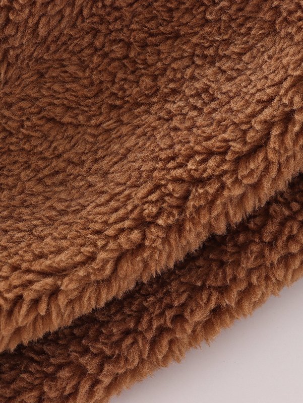 Toddler Boys 3D Ear Zip Up Pocket Front Hooded Flannel Jacket SHE