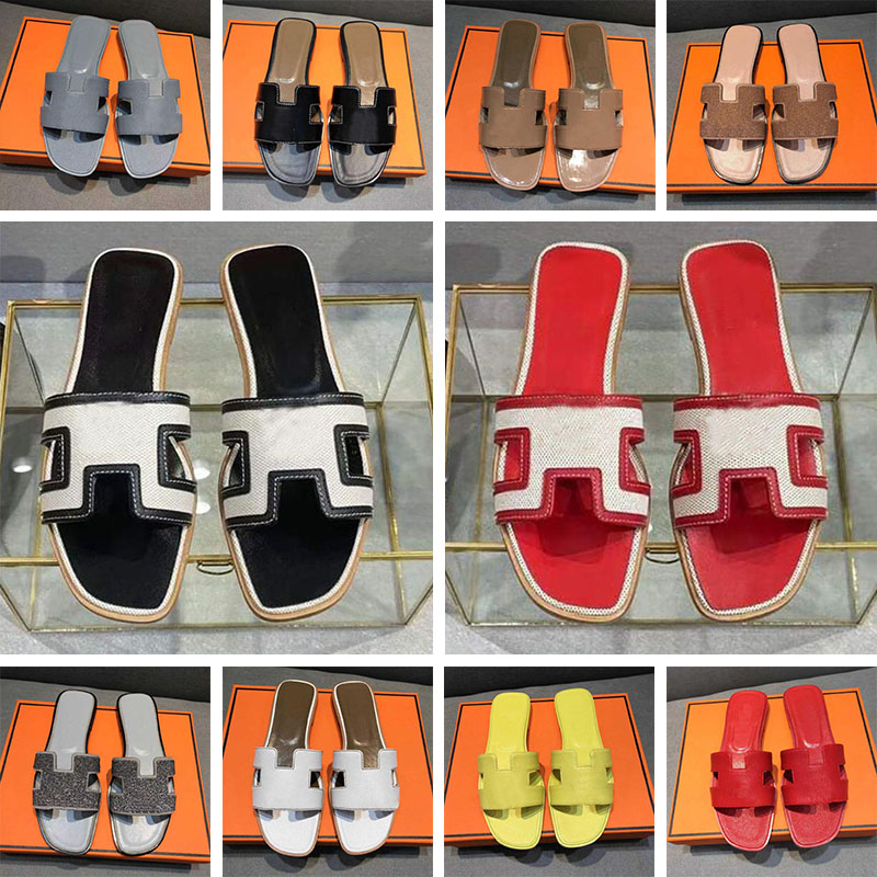 Fashion womens h designer sandals slippers oran ladies flat wedge casual slides sandles high quality leathers black white khaki light brown glow green beach sandlas, Aaa02
Fashion womens h designer sandals slippers oran ladies flat wedge casual slides sandles high quality leathers black white khaki light brown glow green beach sandlas, Aaa02