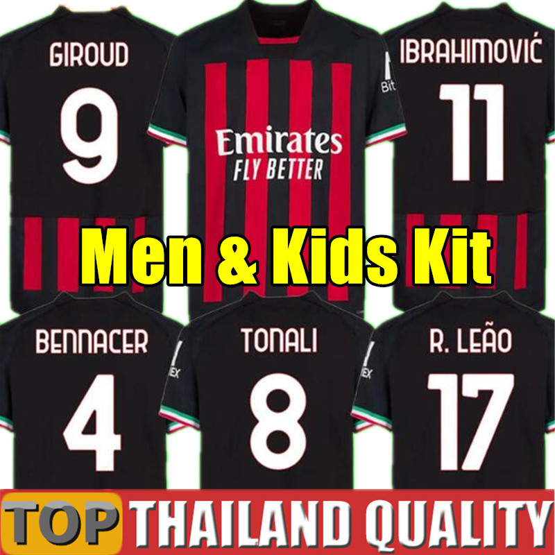IBRAHIMOVIC 21 22 23 soccer jersey AC MILANS GIROUD R. LEAO BENNACER KESSIE ROMAGNOLI CALHANOGLU TONALI REBIC 2021 2022 2023 football shirt maillot men kids kit, 22/23 3rd - men
IBRAHIMOVIC 21 22 23 soccer jersey AC MILANS GIROUD R. LEAO BENNACER KESSIE ROMAGNOLI CALHANOGLU TONALI REBIC 2021 2022 2023 football shirt maillot men kids kit, 22/23 3rd - men