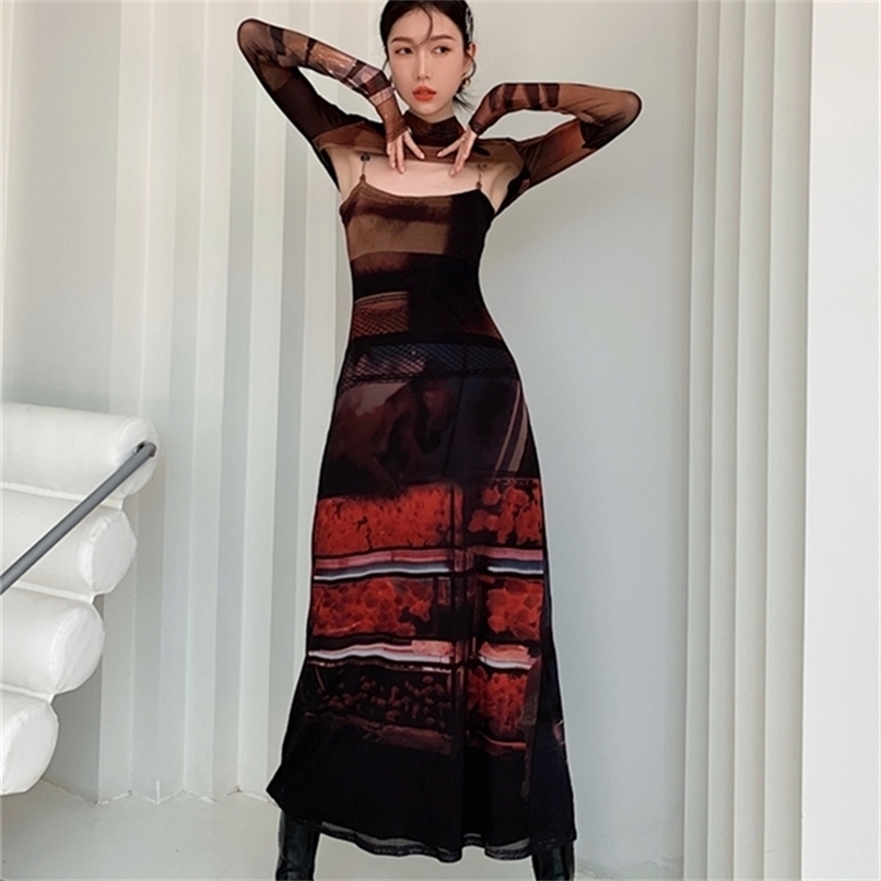 CHEERART 2 Piece Mesh Long Sleeve Punk Dress Women Turtleneck Long Midi Bodycon Ladies Dress Runway Fashion Designer Clothes 220406, Blue
CHEERART 2 Piece Mesh Long Sleeve Punk Dress Women Turtleneck Long Midi Bodycon Ladies Dress Runway Fashion Designer Clothes 220406, Blue