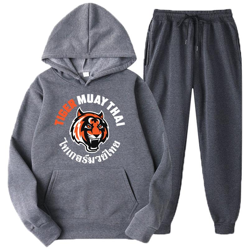 Men' Tracksuits Tiger Muay Thai Kungfu Martial Art Karate Judo Fighting Club Men Set Hoodies + Pants Two-Piece Tracksuit Trendy Sportswear
Men' Tracksuits Tiger Muay Thai Kungfu Martial Art Karate Judo Fighting Club Men Set Hoodies + Pants Two-Piece Tracksuit Trendy Sportswear